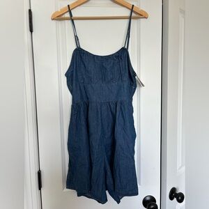 Ci Sono Forever 21 Blue Denim Romper Size Medium NWT